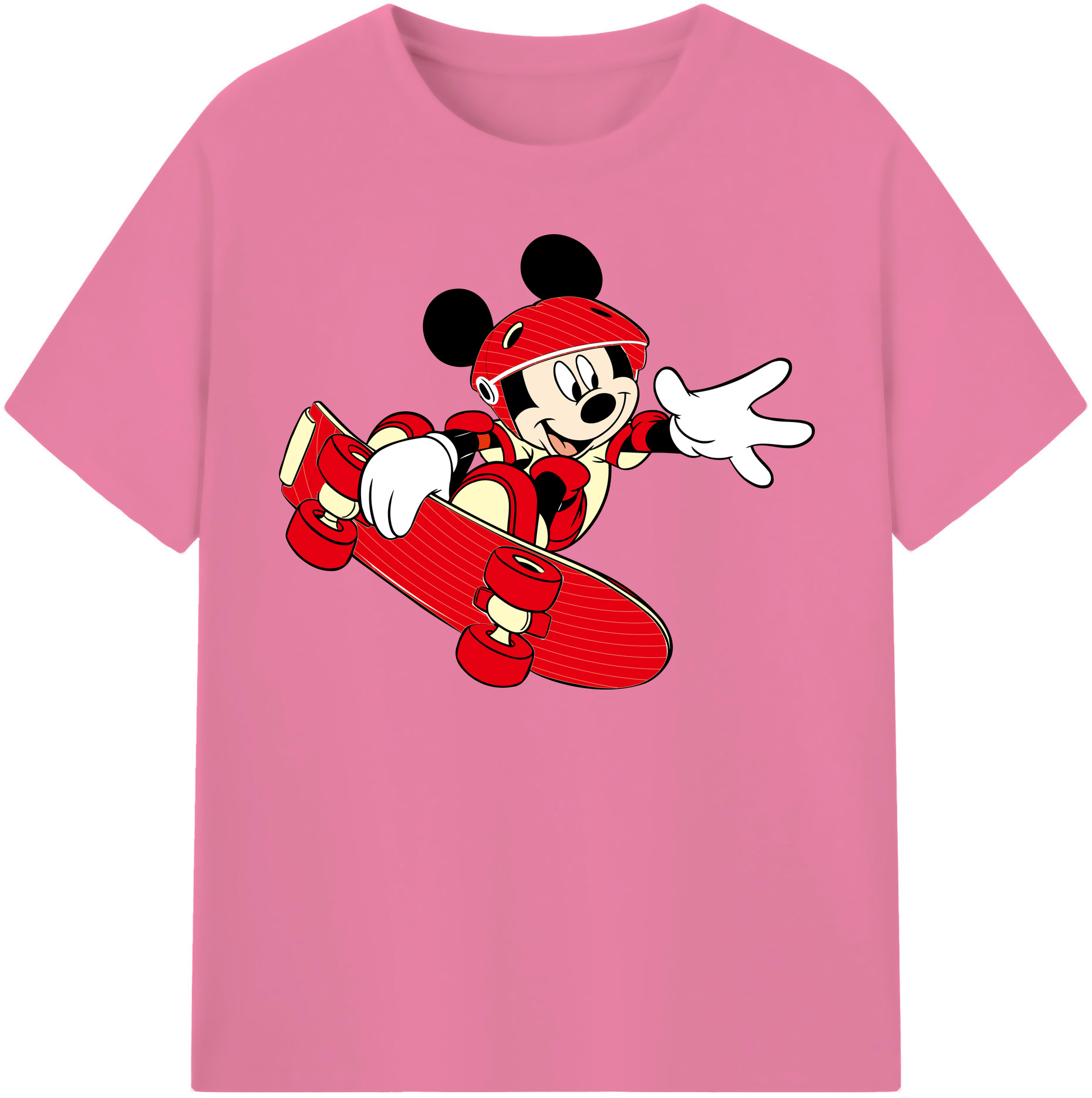 （画像用） ミッキーマウス Mickey Mouse 綿100％半袖Tシャツ（フロントプリント）
